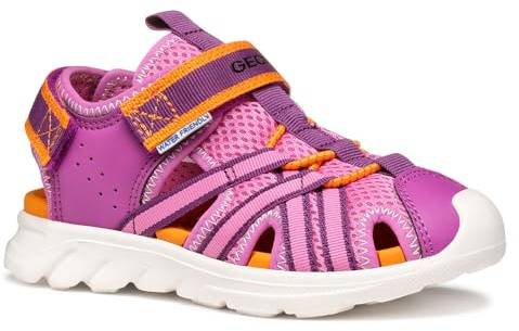 Geox J Sandal AIRADYUM GI, Fuchsia/Orange, 35 EU