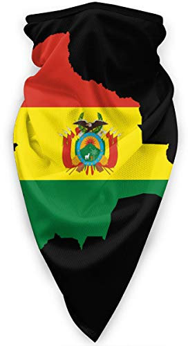 Stirnband Bolivien Flagge Karte Half Face Kopfbedeckung Unisex Röhrenschal Winddichter Half Face Schal Für Camping, Motorradfahren, Motorrad