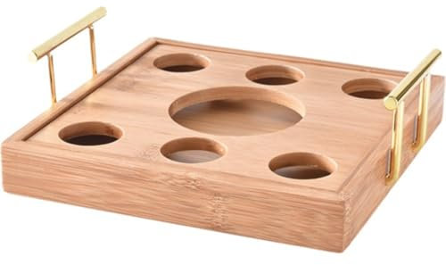 Portabicchieri Supporto Per Vassoio Per Bicchierini Vassoi Portata in Legno Espositore Per Bicchieri Organizzatore Per Tazze Supporto Per Bicchierini Organizzatore Di Stoccaggio Vassoio Per Tazze