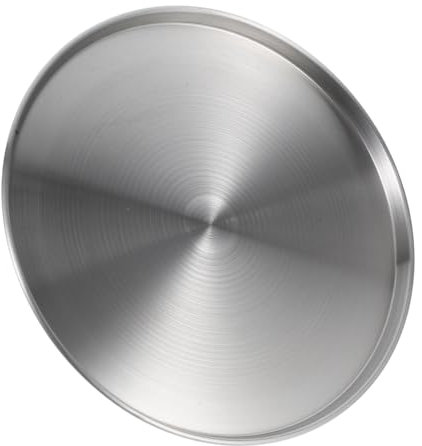 KICHOUSE Bandeja De Acero Inoxidable Para Pizza Multifuncional Antiadherente Para Horno y Barbacoa Plato Redondo Resistente y Fácil De Limpiar Para Cocinar y Servir