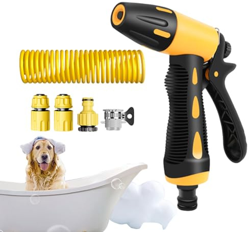 Pulverizador de lavado de coche, boquilla de lavado de coche, tubo de agua y boquilla de alta presión, pulverizador flexible con resorte resistente, herramienta de limpieza eficiente para uso