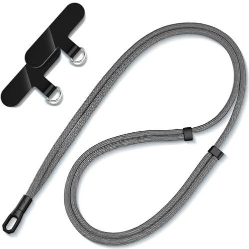 PEREKHVAT Handykette universal,Handyband zum umhängen ohne Hülle Verstellbar Handy Kordel für den täglichen Gebrauch und Outdoor - Grau