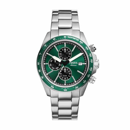 Fossil Autocross Uhr für Herren, Quarz Multifunktionswerk mit Edelstahl oder Lederarmband