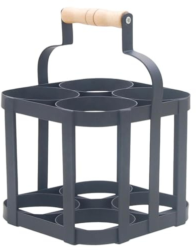 Milageto Cesta de para almacenar Botellas de Vino, 4 Rejillas, práctica Cesta para Leche, Expositor de Bebidas para Bar, Picnic, hogar, Oficina,