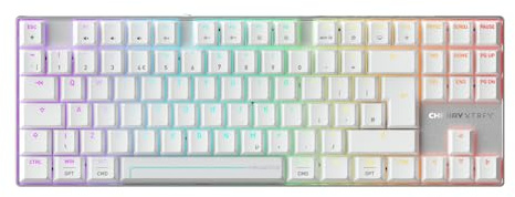 CHERRY XTRFY MX 8.2 Pro TMR Wireless - Magnetic Mechanical TKL Gaming Keyboard, Customizable CHERRY MK CRYSTAL TMR Switches, PBT, Hot-Swap, RapidTrigger, SnapKey/SOCD, 8KHz, UK Layout QWERTY, White