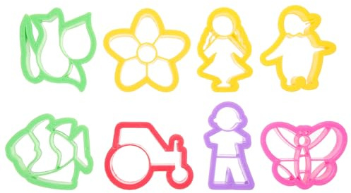 Homoyoyo Kit D'emporte-pièces pour Pâte Polymère 8 Pièces, Accessoires de Création de Bijoux Polyvalents en Plastique Léger, Compact pour Loisirs Créatifs, Modelage d'argile et Fabrication
