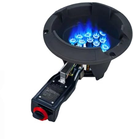 Fornello A Gas 1 Bruciatore, Bruciatore Ad Alta Potenza 10/17 KW, Stufe Da Tavolo Commerciali, Piano Cottura A Gas GPL/GN, Con Protezione Antifiamma(NG,12 nozzles)