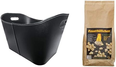 RaiffeisenWaren Metrox 4321901_99168 Eldbollar 2,5 kg (korg med fuskläder skydd och bärhandtag, öppen spis, tändare bränntid 10 minuter, naturliga produkter), 2,5 kg med konstkorb