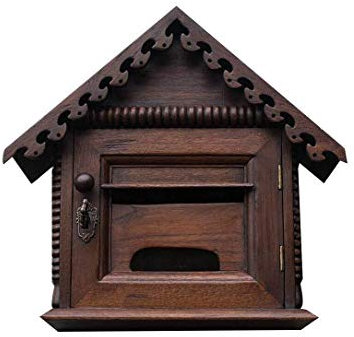 NISMIA Lettere per Posta Cassetta Postale Cassetta Postale Cassetta Postale in Legno Massello Bloccabile Bloccabile Parete Cassetta Postale Creative Mailbox