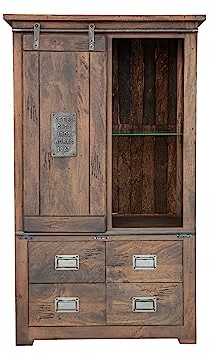 Woodroom Pali Highboard, Mangoholz, BxHxT 90x150x45 cm