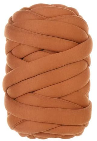Xafrstyu Sperrige Armstricken Wolle, 500g Länge ca 18 m, DIY Hand Chunky Strickdecke Decke Garn für Riese Klobig Sticken Werfen Sofa Decke Blanket und Kunsthandwerk (Braun)