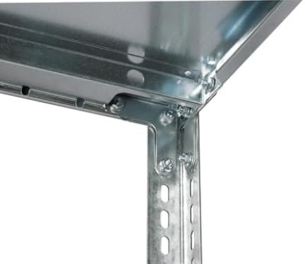 qpool24 Anbauregal, Fachbodenregal Schraubsystem MULTIplus85, 2500 x 1000 x 500 mm (HxBxT), verzinkt, 6 Fachböden
