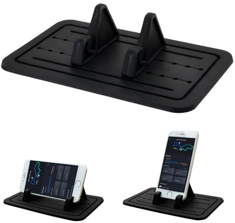 Granvoo Supporto per Telefono per Auto, Porta Cellulare Auto Universale in Silicone, PoggiaTelefono da Cruscotto di Auto Antiscivolo per Tutto lo Smartphone