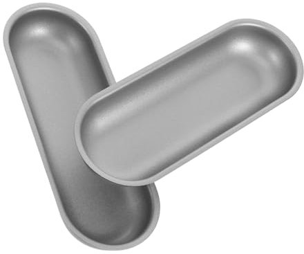 PRETYZOOM 2piezas Molde Antiadherente Para Panecillos Hot Dog Acero Al Carbono Resistente Altas Temperaturas Molde Horno Ovalado Para Pan Francés y Pan Masa Casera Fácil Limpieza y Durabilid
