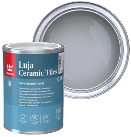 TIKKURILA Luja Ceramic Tiles - Semi-matt paint for Ceramic Tiles - Available in White & 15+ Colours (Homespun L498, 1 Litre)