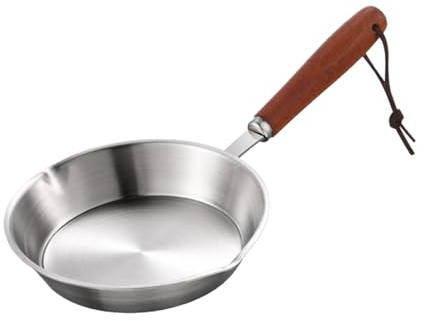 Mini Edelstahlpfanne Klein | Ø 12/16 cm | Pfanne Induktion,Pfanne Edelstahl Unbeschichtet, Induktion, Bratpfanne ideal für kleine Portionen oder Singlehaushalte (12cm)