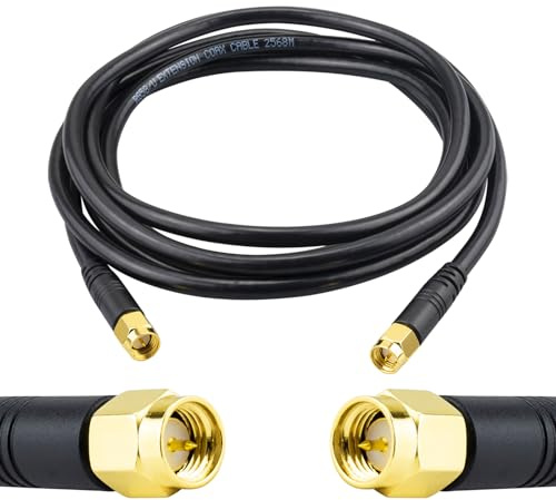 Boobrie Migliora 3M SMA maschio a maschio cavo RG58 cavo coassiale SMA cavo di prolunga a bassa perdita cavo antenna WiFi per antenna WiFi 4G LTE 5G modem router WiFi SDR attrezzatura