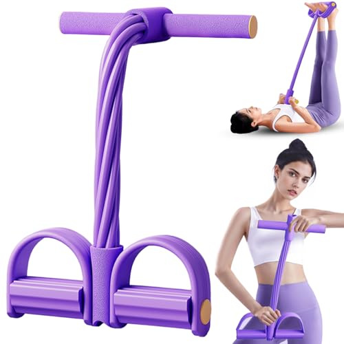 HELISAN Pedal-Widerstandsband, Sit-Up Trainingsgeräte Bodybuilding Expander Ganzkörpertrainer für Zuhause 6 Tubes Elastische Zugseil, Trainieren Sie Arme und Rücken