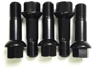 Compatible Avec Pour X3 X5 E70 5 Pièces M14x1.25 Boulon De Roue En Acier Noir Écrou Accessoires Pièces Boulons De Pneu De Voiture OEM:36136781151 Boulons de Roue