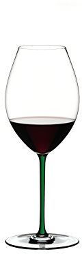 RIEDEL Verre à vin Fatto A Mano Old World Syrah 4900/41G - Verre à vin avec pied vert - Cristal
