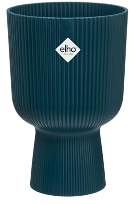 Elho Vibes Fold Coupe 14 - Vaso per Piante da Interno - Ø 13.9 x H 21.0 cm - Blu/Deep Blue