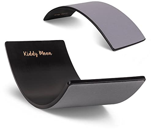 KiddyMoon Montessori Barn Balansbräda Trä BB-001, svart