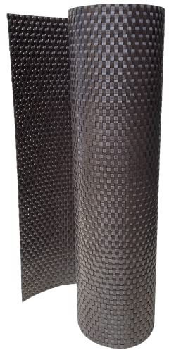 workingHOUSE Frangivista per Balcone in Polyrattan Altezza 80 cm - Telo per Ringhiera, Balcone e Terrazzo - Copertura Ringhiera del Balcone per Privacy - Facile da Installare (Marrone Scuro, 80)