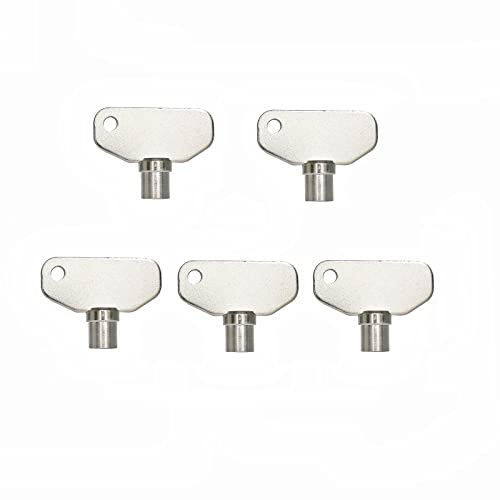 Recmod 5 llaves de barril de la serie E3-5-15 de acero chapado en níquel, cierre de compresión grande, llave tubular para caravana, autocaravana, 4 muescas para Southco Lock RV Lock Storage