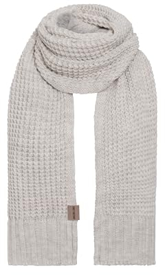 KNIT FACTORY - Robin Schal - Strickschal für Damen und Herren - Bequemer Schal mit Wolle - Hochwertige Qualität - Beige