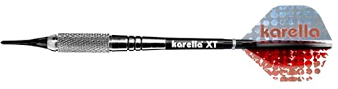 Karella Softdart XT-5, 20 g, barrellängd 54 mm, pilar för nybörjare, silver, röd