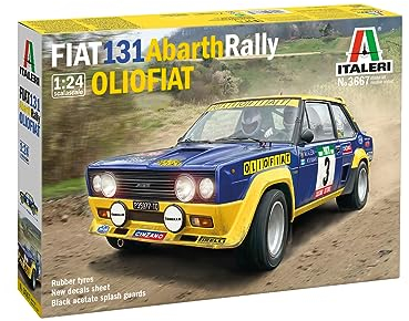 Italeri 3667 1:24 FIAT 131 Abarth Rally OLIO FIAT - Modellismo, kit da costruzione, modellismo da pavimento, artigianato, hobby, incollaggio, kit in plastica, dettagliato
