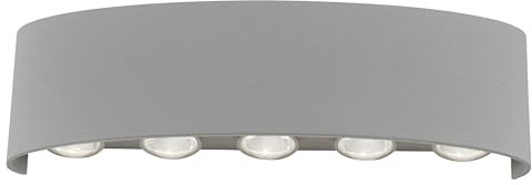 Paul Neuhaus LED-Wandleuchte, ovale Form, warmweiße Lichtfarbe, modern, silber (9489-21)