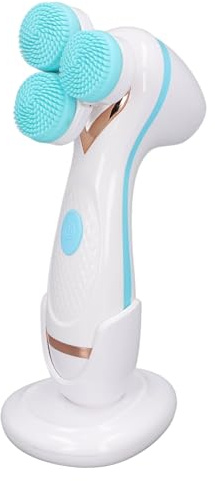3-Kopf-Massage Elektrische Gesichtsreinigungsbürste Gesichtspeeling Wiederaufladbarer Silikon-Gesichtswäscher Tragbares Gerät (BLUE) Spacnanasp7ovw5gb4-11