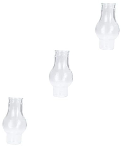 DECHOUS 3stücke Vintage Glaslampenschirm Für Kerosinlampen Robuster Windfester Lampenschirm Aus Hochwertigem Glas Für -projekte Und Stilvolle Beleuchtung Dekorative Glasabdeckung Für