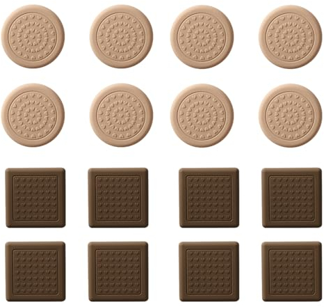 CPYJW 16 Stück Möbelmatten Aus Silikon,5cm Durchmesser Antirutsch Pads Antirutschmatte Selbstklebend Anti-Rutsch Fixer Tischecke Bettfuß Anti-Bewegung Bettbein Stummschaltung Anti-Rutsch-Matte