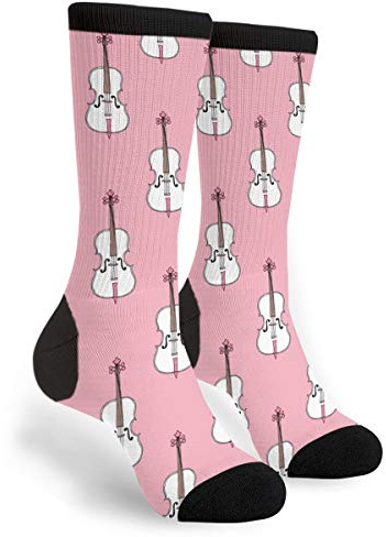 Hommes Sport Chaussettes Violon, Violoncelle Et Guitare Chaussettes Respirant Chaudes Chaussettes Résistantes Chaussette Running Pour Hiver Trekking Sport