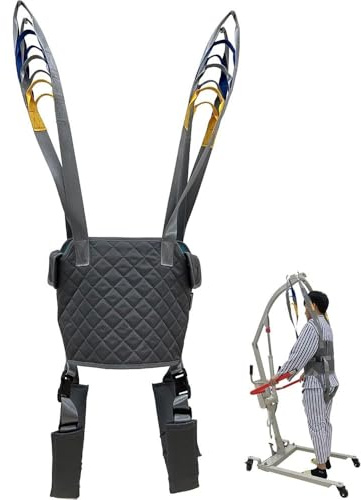 Tmendy Arnés Elevación Paciente Cuerpo Completo, Grúa De Paciente, Eslinga De Elevación con Accesorios De Bucle,Estar De Pie para Entrenamiento De Apoyo para Caminar L