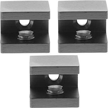 NULYLU 3pcs Bathroom Glass Clip Adjustable Glass Shelf Bracket Floating Shelf Hardware Clamp for Wall Mount