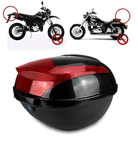 TAIBOSL Helmtasche, Motorradkoffer, Elektroautokoffer, vergrößerte Kapazität, Sicherheit, verdickte Batterie, Pedal-Aufbewahrungsset, universeller Gepäckkoffer, Werkzeugkasten, Heckbox (schwarz)