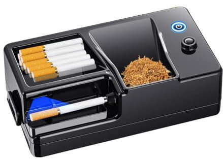 VDLLQYN, Máquina de cigarrillos eléctrica recargable de 8 mm, máquina de cigarrillos de inducción inteligente con LED infrarrojo, máquina de llenado portátil automática ，Enrollador eléctrico de cigarr