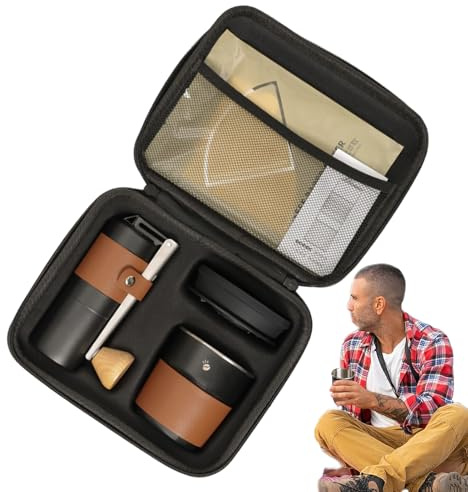 Machine à Café De Camping,Machine À Café Goutte | Portable Avec Moulin Idéal Randonnée En Plein Air Aventure Randonnée Équipement Compact