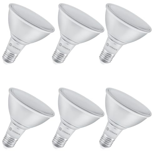 LEDVANCE 6x LED PAR38 Reflektorlampe, Warmweiß, 14,5W, E27, Dimmbar, 1035 lm, 30° Abstrahlwinkel, 120W Ersatz, 220-240V 6er SPARPACK