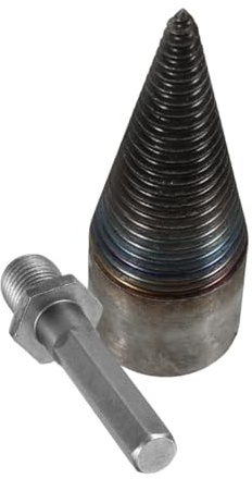 BESPORTBLE Punta Da Trapano Spaccalegna Per Legna Da Ardere 42 Mm in Acciaio Ad Alto Tenore Di Carbonio Per Trapani Elettrici, Uso Efficiente e Versatile Per Spaccare Tronchi Rapidamente