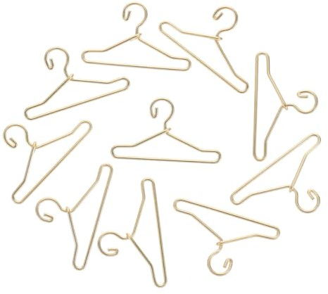 JOINPAYA 45 Unità Mini Appendini Appendiabiti Miniature per Vestiti Bambole, Accessori per Casa delle Bambole, Grucce Metalliche Piccole per Organizzare Armadio Giocattoli