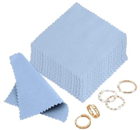 Paño para pulir joyas - Toallitas limpiadoras de 50 piezas Gold Platinum | Pulido de plata, diseño suave y sin rayones, restaurador de brillo eficaz para el mantenimiento de oro, platino, relojes