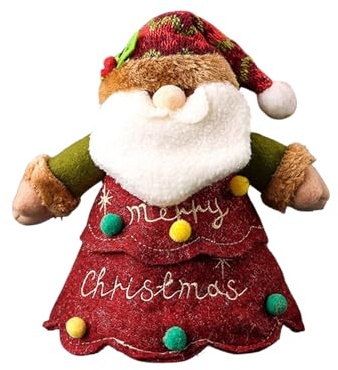 Xevinas Kleine Weihnachtsgeschenktüten Reißverschluss 2026 Neues Design Wiederverwendbar Verdicktes Filzmaterial für Süßigkeiten Kleine Spielsachen Äpfel (6 pcs) (D)