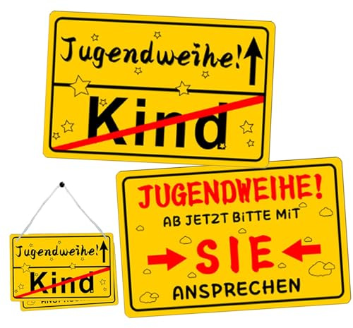 Schild zur Jugendweihe Deko, 2 Stück Jugendliche Wandschild, Jugendweihe Deko, Jugendliche Türschild, Jugendweihe Zimmer Party Deko Hintergrund Lustige Geschenke (20 x 30cm)