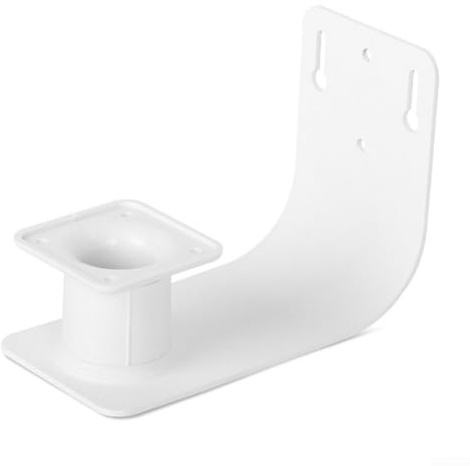 Feeshoppher Fågelmatare väggmonterat fäste för BirdBuddy, utomhus järnkonstruktion med 6 skruvar för säker installation av trädgårdsfågelmatning, väderbeständig vit design för Enh