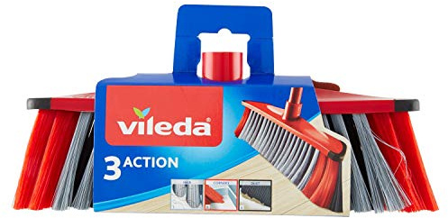 Vileda 3Action Scopa per Interni Raccoglie Tutti i Tipi di Sporco