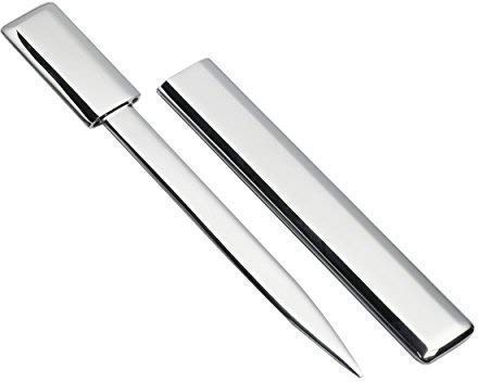Schmalz Formschöner Brieföffner ERMESINDE mit Gravur aus Metall, inkl. Gravur rechteckig Silber glänzend neu (ohne Gravur)